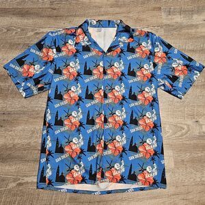 San Deigo Galls Hockey Sixth Man Men's Short Sleeve Button Down Shirt Size XL